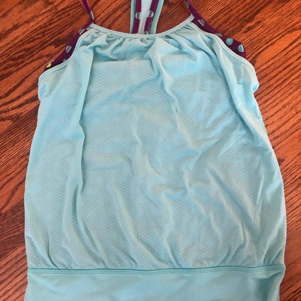 Ivivva tank bra top under loose tank size 12